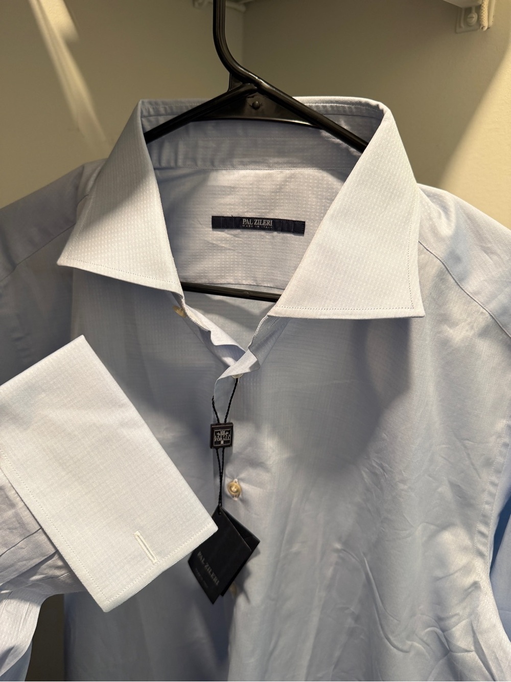 Pal Zileri Light Blue Spread Collar Dress Shirt